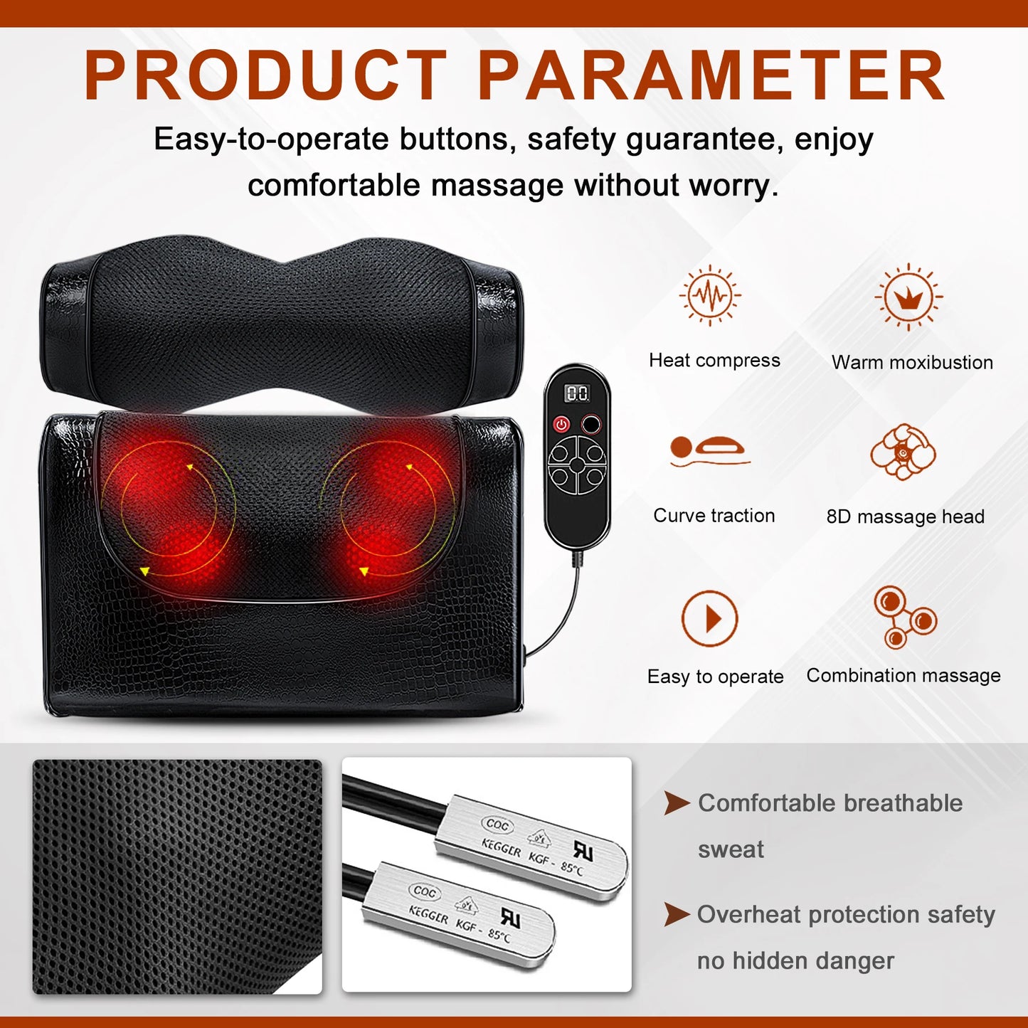 Electric Acupressure Massage Pillow