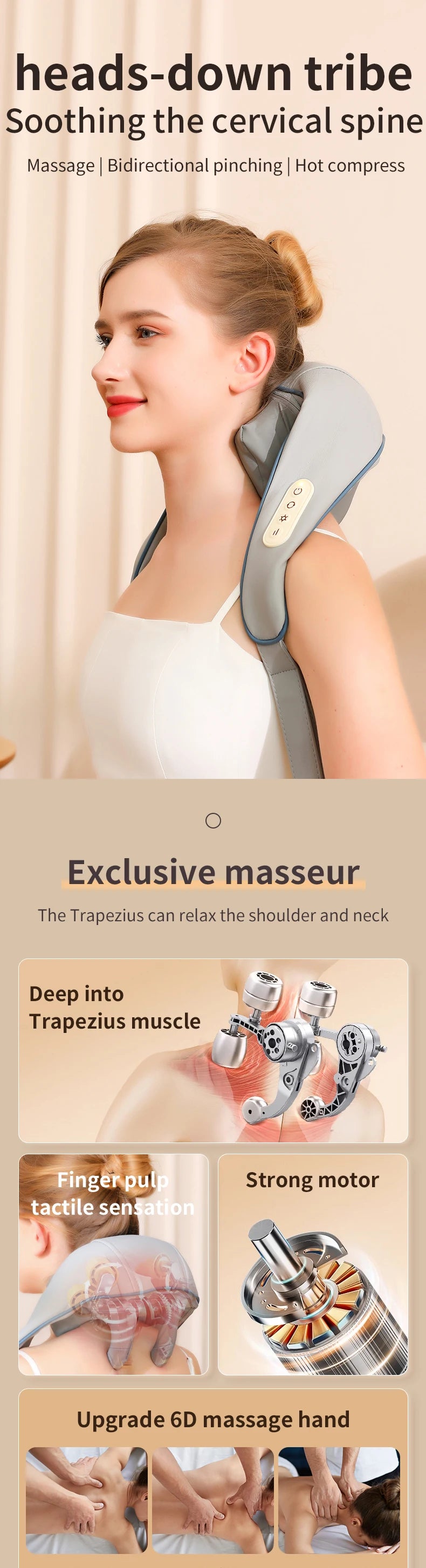 Wireless Neck And Shoulder Kneading Massager